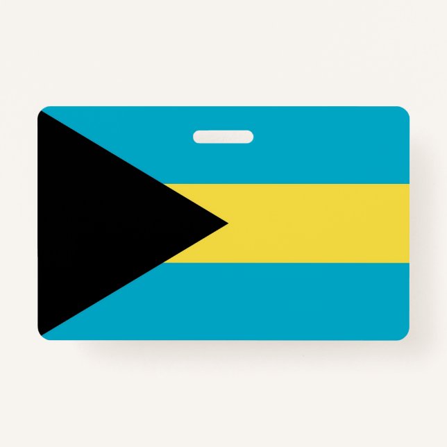 Tarjeta De Identificación Nombra con bandera de Bahamas (Anverso)