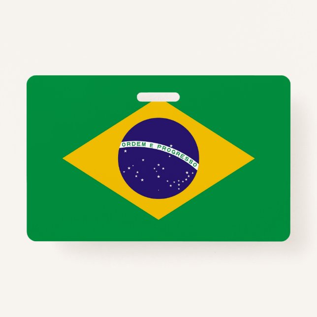 Tarjeta De Identificación Nombra con bandera de Brasil (Anverso)