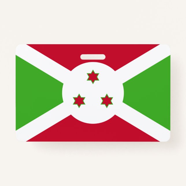 Tarjeta De Identificación Nombra con bandera de Burundi (Anverso)