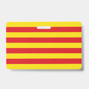 Tarjeta De Identificación Nombra con bandera de Cataluña