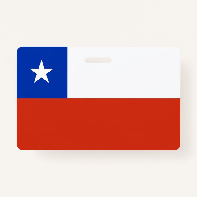 Tarjeta De Identificación Nombra con bandera de Chile (Anverso)