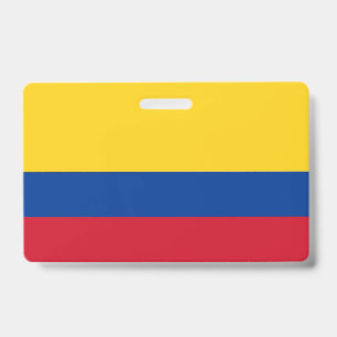 Tarjeta De Identificación Nombra con bandera de Colombia