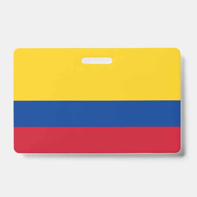 Tarjeta De Identificación Nombra con bandera de Colombia (Parte frontal)