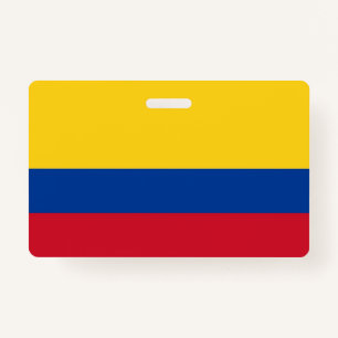Tarjeta De Identificación Nombra con bandera de Colombia