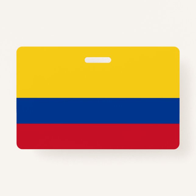 Tarjeta De Identificación Nombra con bandera de Colombia (Anverso)