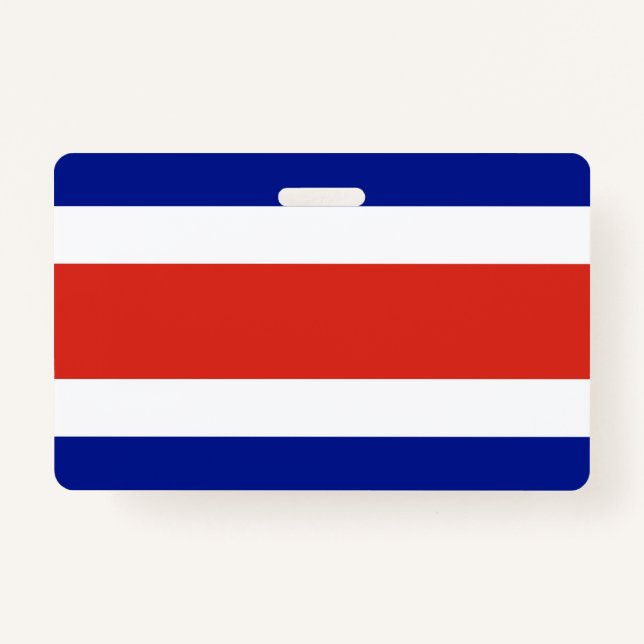 Tarjeta De Identificación Nombra con bandera de Costa Rica (Anverso)