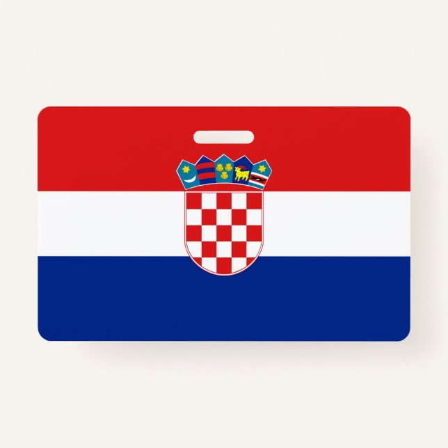 Tarjeta De Identificación Nombra con bandera de Croacia (Anverso)