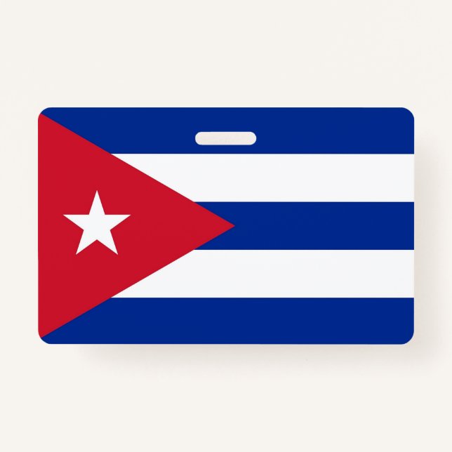 Tarjeta De Identificación Nombra con bandera de Cuba (Anverso)