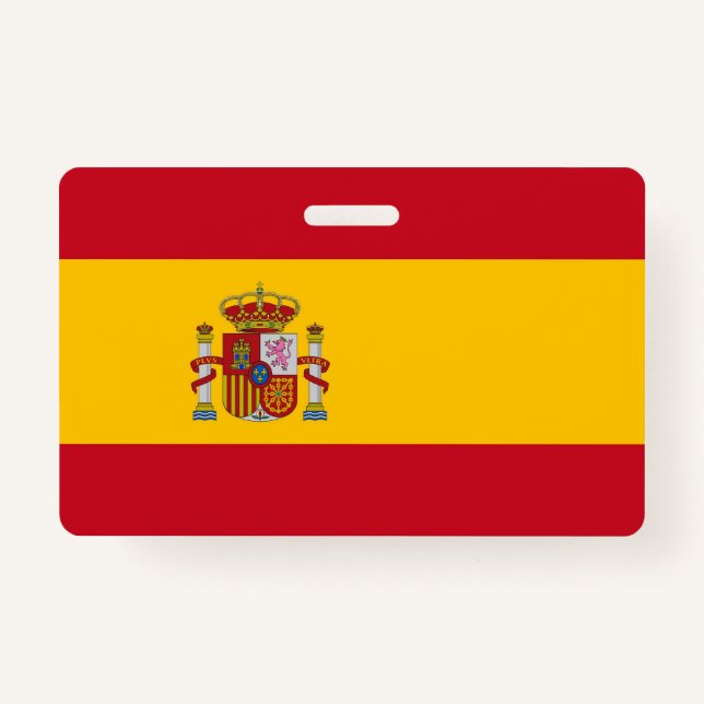 Tarjeta De Identificación Nombra con bandera de España (Anverso)