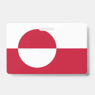 Tarjeta De Identificación Nombra con bandera de Groenlandia