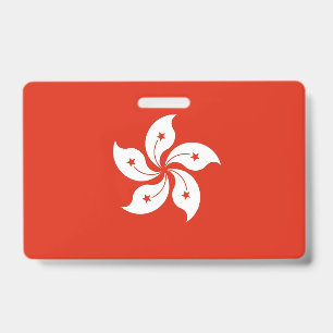 Tarjeta De Identificación Nombra con bandera de Hong Kong