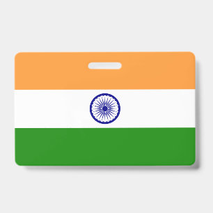 Tarjeta De Identificación Nombra con bandera de India