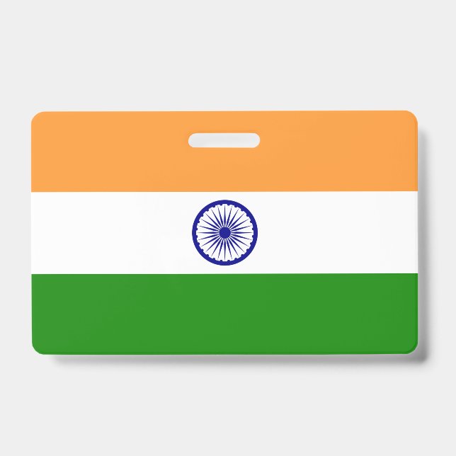 Tarjeta De Identificación Nombra con bandera de India (Parte frontal)