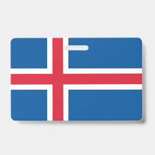 Tarjeta De Identificación Nombra con bandera de Islandia