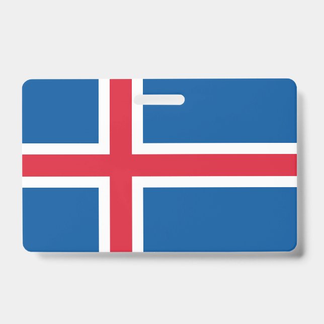 Tarjeta De Identificación Nombra con bandera de Islandia (Front)