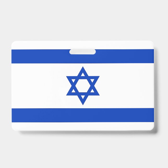 Tarjeta De Identificación Nombra con bandera de Israel (Anverso)