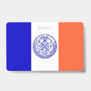 Tarjeta De Identificación Nombra con bandera de la ciudad de Nueva York, Est
