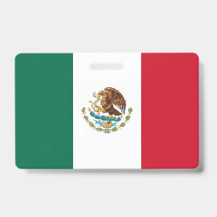 Tarjeta De Identificación Nombra con bandera de México