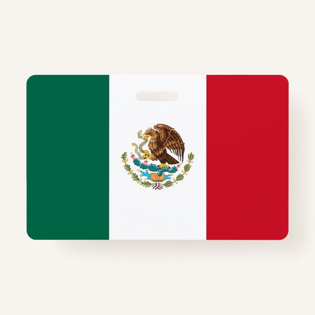 Tarjeta De Identificación Nombra con bandera de México (Anverso)