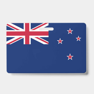 Tarjeta De Identificación Nombra con bandera de Nueva Zelanda