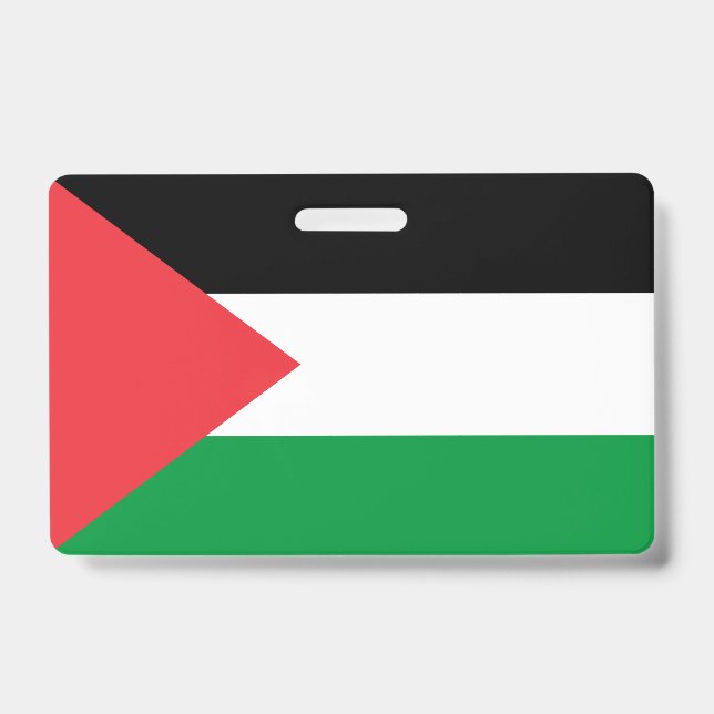 Tarjeta De Identificación Nombra con bandera de Palestina (Anverso)