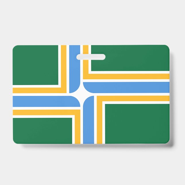 Tarjeta De Identificación Nombra con bandera de Portland City (Parte frontal)