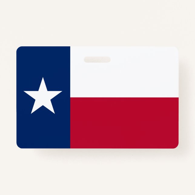 Tarjeta De Identificación Nombra con bandera de Texas, Estados Unidos (Anverso)