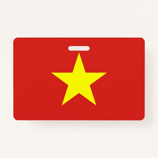 Tarjeta De Identificación Nombra con bandera de Vietnam (Anverso)