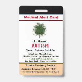 Tarjeta De Identificación Nombre de adulto de identificación de personalizad