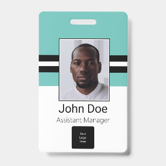 Tarjeta De Identificación Nombre de empleado personalizado, foto, código de