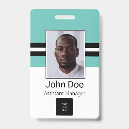 Tarjeta De Identificación Nombre de empleado personalizado, foto, código de 