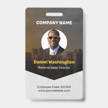 Nombre de empleado personalizado, foto, código de 