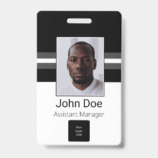 Tarjeta De Identificación Nombre de empleado personalizado, foto, código de