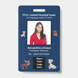 Tarjeta De Identificación Nombre de empleados ID Identificación Logo Persona