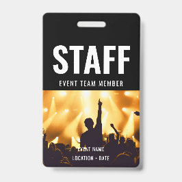 Tarjeta De Identificación Nombre de Evento o Concierto Personalizado del Per