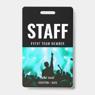 Tarjeta De Identificación Nombre de Evento o Concierto Personalizado del Per