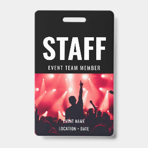 Tarjeta De Identificación Nombre de Evento o Concierto Personalizado del Per