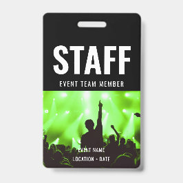 Tarjeta De Identificación Nombre de Evento o Concierto Personalizado del Per