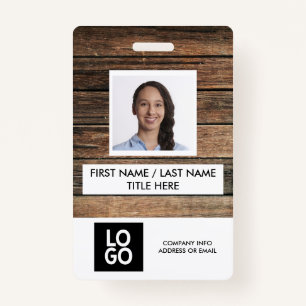 Tarjeta De Identificación Nombre de foto de empleado del Personalizado de ma