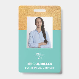 Tarjeta De Identificación Nombre de foto de empleado personalizado e identif