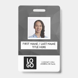 Tarjeta De Identificación Nombre de foto de empleado personalizado moderno o