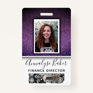 Tarjeta De Identificación Nombre de foto de enfermera CNA profesional de Pur