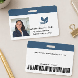 Tarjeta De Identificación Nombre de foto de ID de empleado personalizado