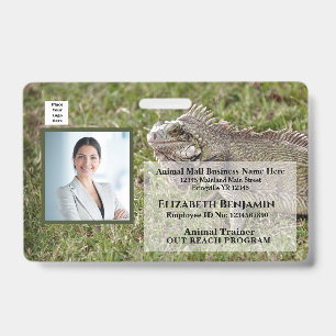Tarjeta De Identificación Nombre de foto del empleado Código de barras de l