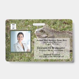 Tarjeta De Identificación Nombre de foto del empleado Código de barras de lo