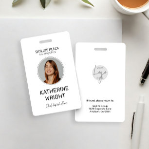 Tarjeta De Identificación Nombre de foto ID de empleado personalizado