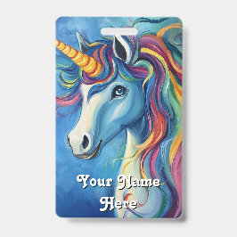 Tarjeta De Identificación nombre de host de cumpleaños de unicorn
