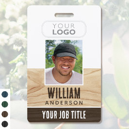 Tarjeta De Identificación Nombre de identificación de empleado ruso Foto Woo