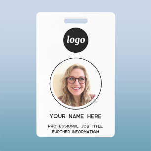 Tarjeta De Identificación Nombre de identificación simple de foto