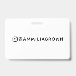Tarjeta De Identificación Nombre de Instagram | Diseño personalizado de nomb